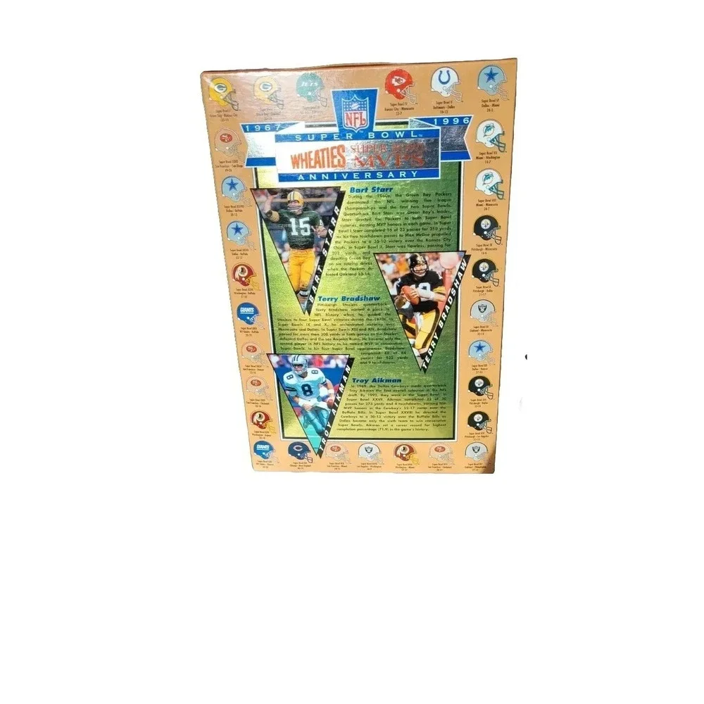 Wheaties Collectible Cereal Box-NFL Super Bowl 30th Anniversary 1996-Never Open